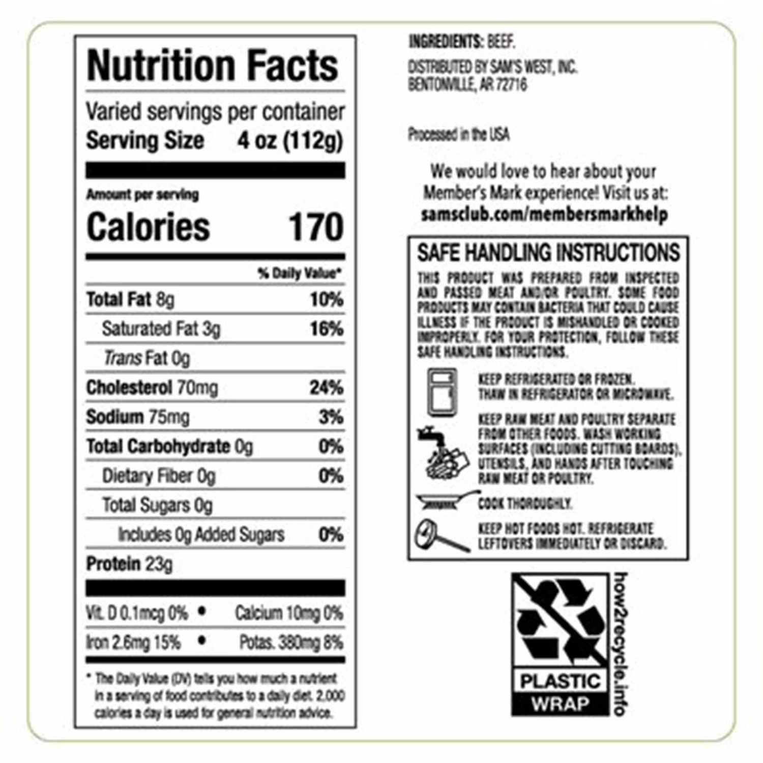 Member's Mark 93/7 Halal Ground Beef, Case — product image 2