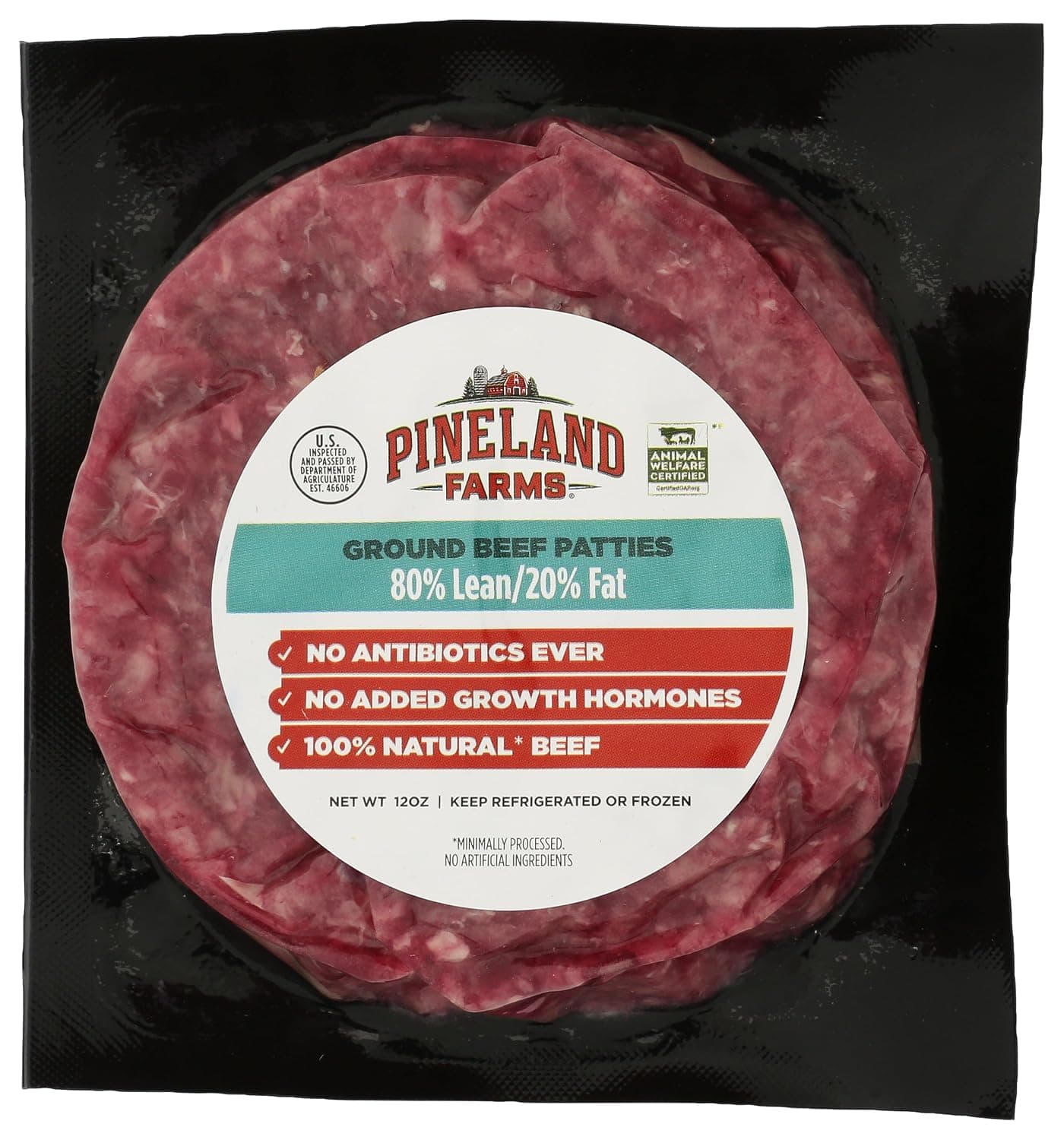 Pineland Farms Natural Meats, Beef Ground 80/20 Patty Tray Pack Step 1, 12 Ounce — product image 3