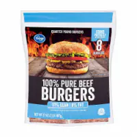 Kroger® 91% Lean Frozen Ground Beef Burger — product image 1