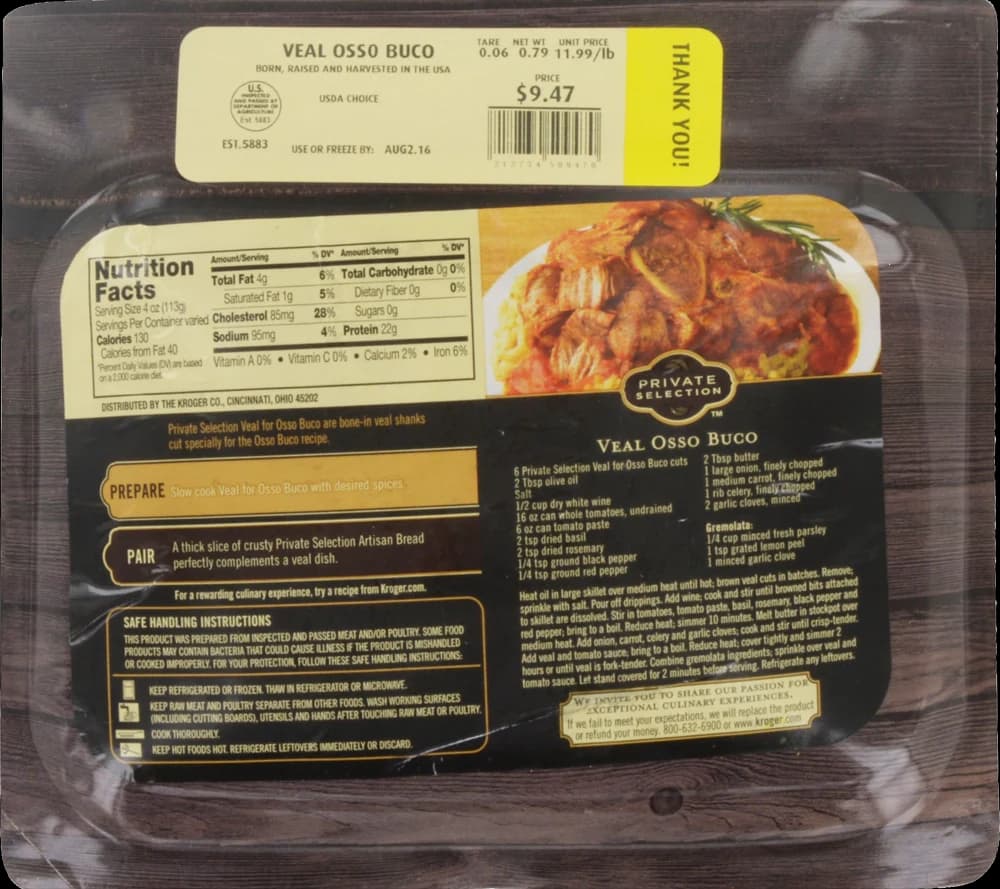 Private Selection Veal Osso Buco — product image 1