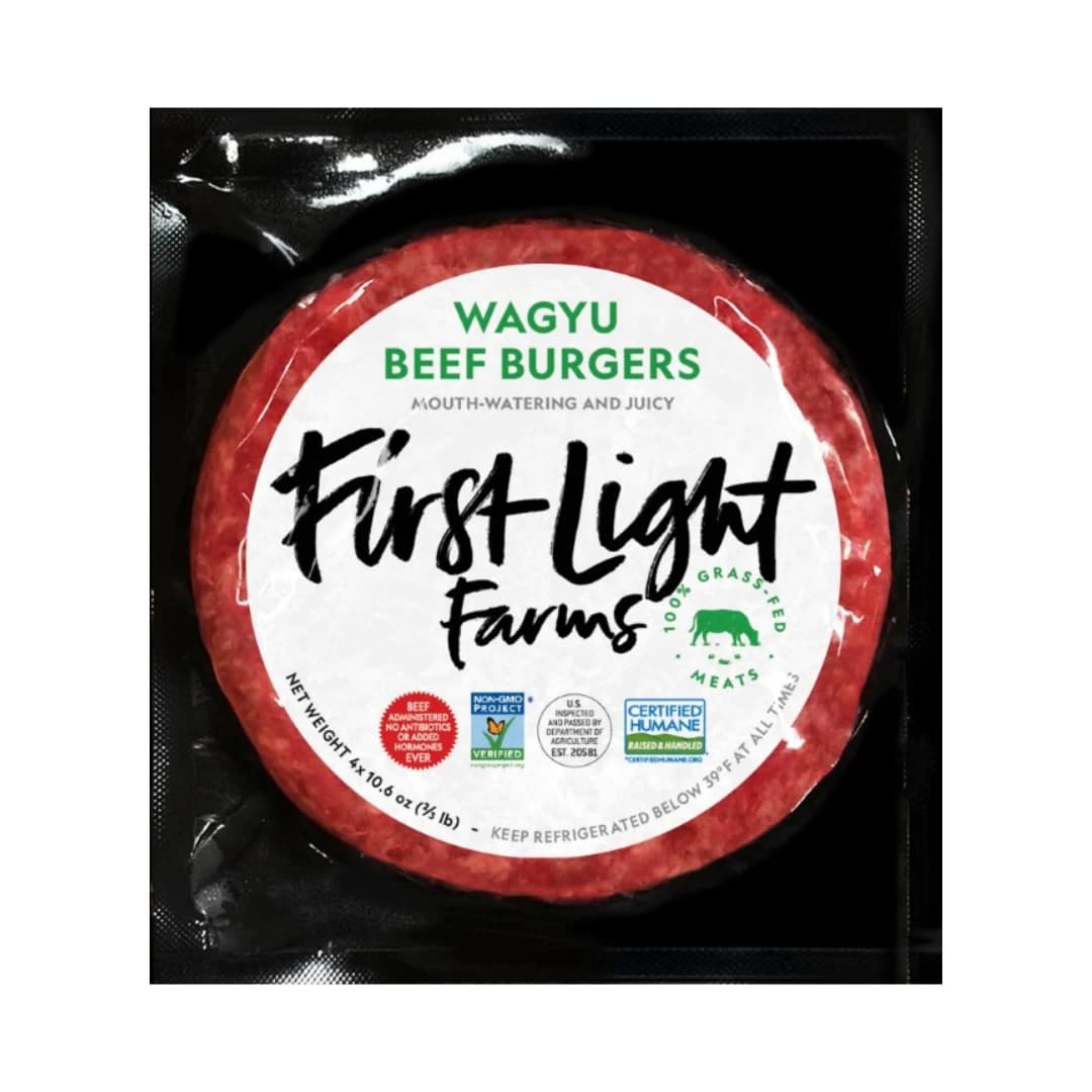 First Light Grass-Fed Wagyu Beef Burgers, 10.72 oz — product image 1
