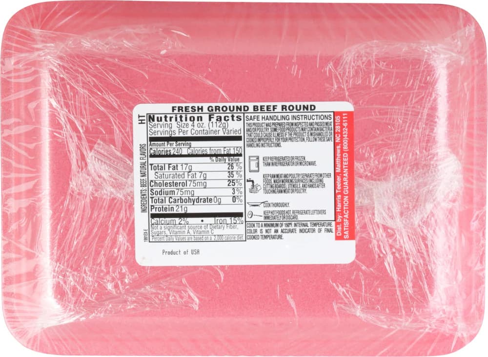 Harris Teeter Rancher 85/15 Ground Beef Round — product image 3
