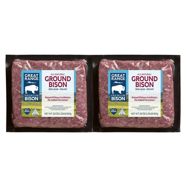 Great Range Ground Bison 90% Lean, 1.25 lbs, 2-count — product image 2