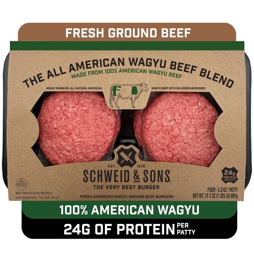 Schweid & Sons The All American Wagyu Beef Blend Burger Patties — product image 3