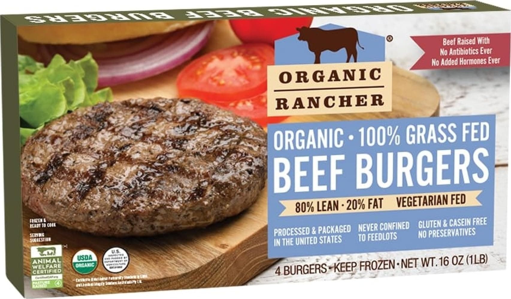 Organic Rancher Organic Beef Burger, 16 OZ — product image 1