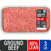 Kroger 80/20 Ground Beef Tray, 3 lb — product image 1