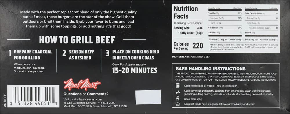 Meal Mart Original Beef Patties — product image 1