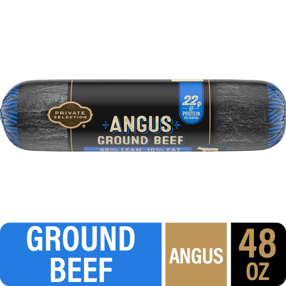 Private Selection 90/10 Angus Ground Beef Roll, 3 lb — product image 1