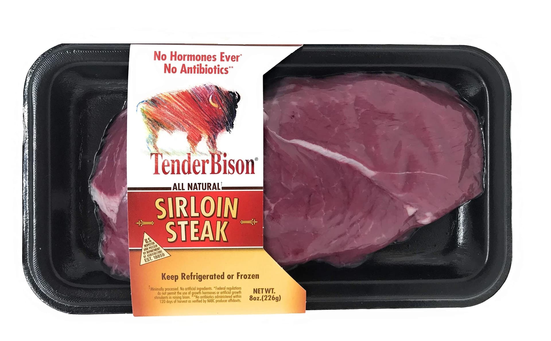 TenderBison Bison Sirloin Steak, 8 oz — product image 1