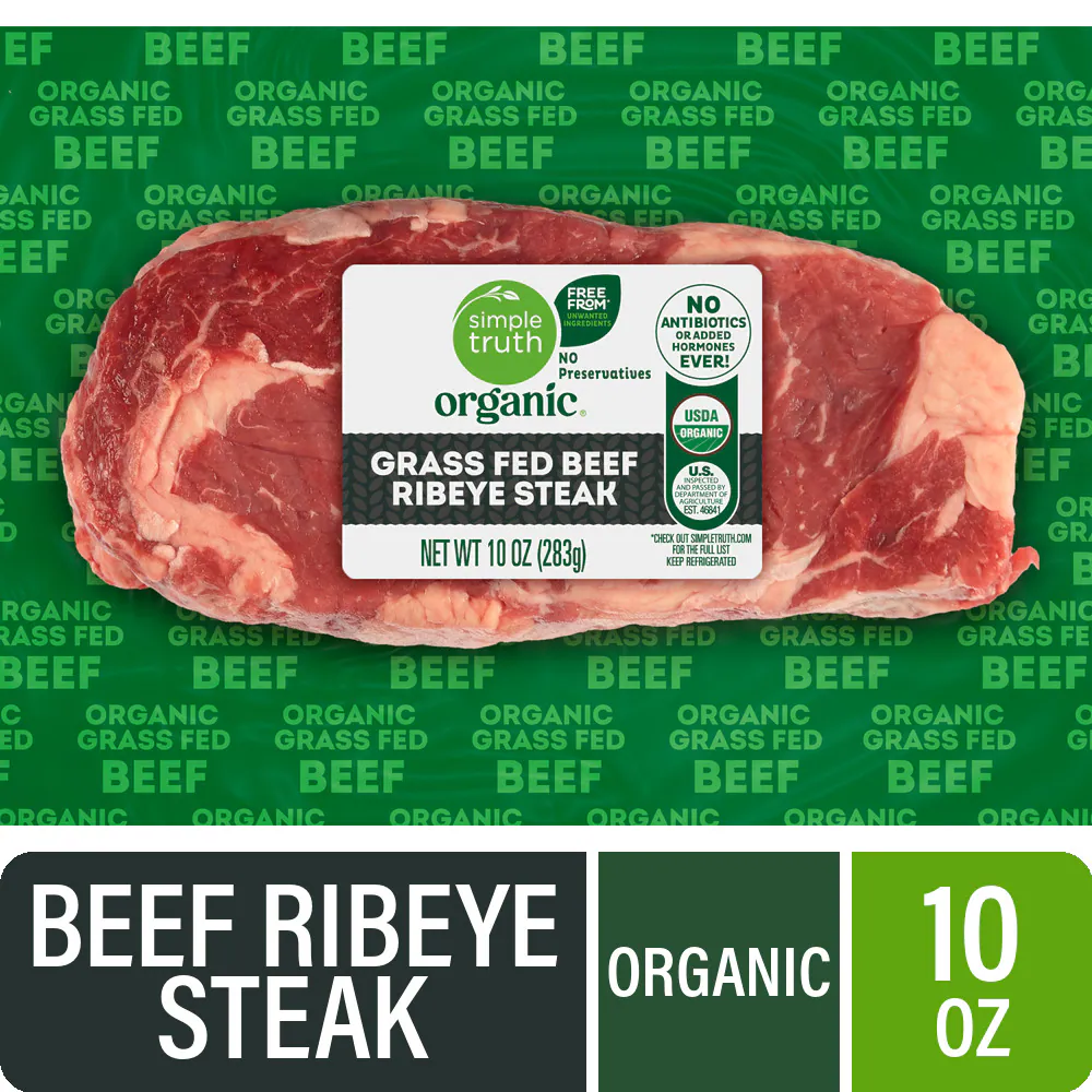 Simple Truth Organic Grass Fed Beef Ribeye Steak — product image 1