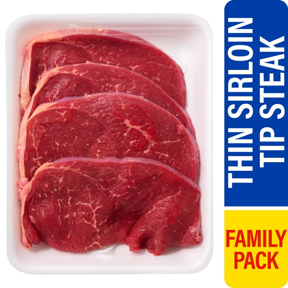 Thin Cut Sirloin Tip Beef Steak Family Pack — product image 2
