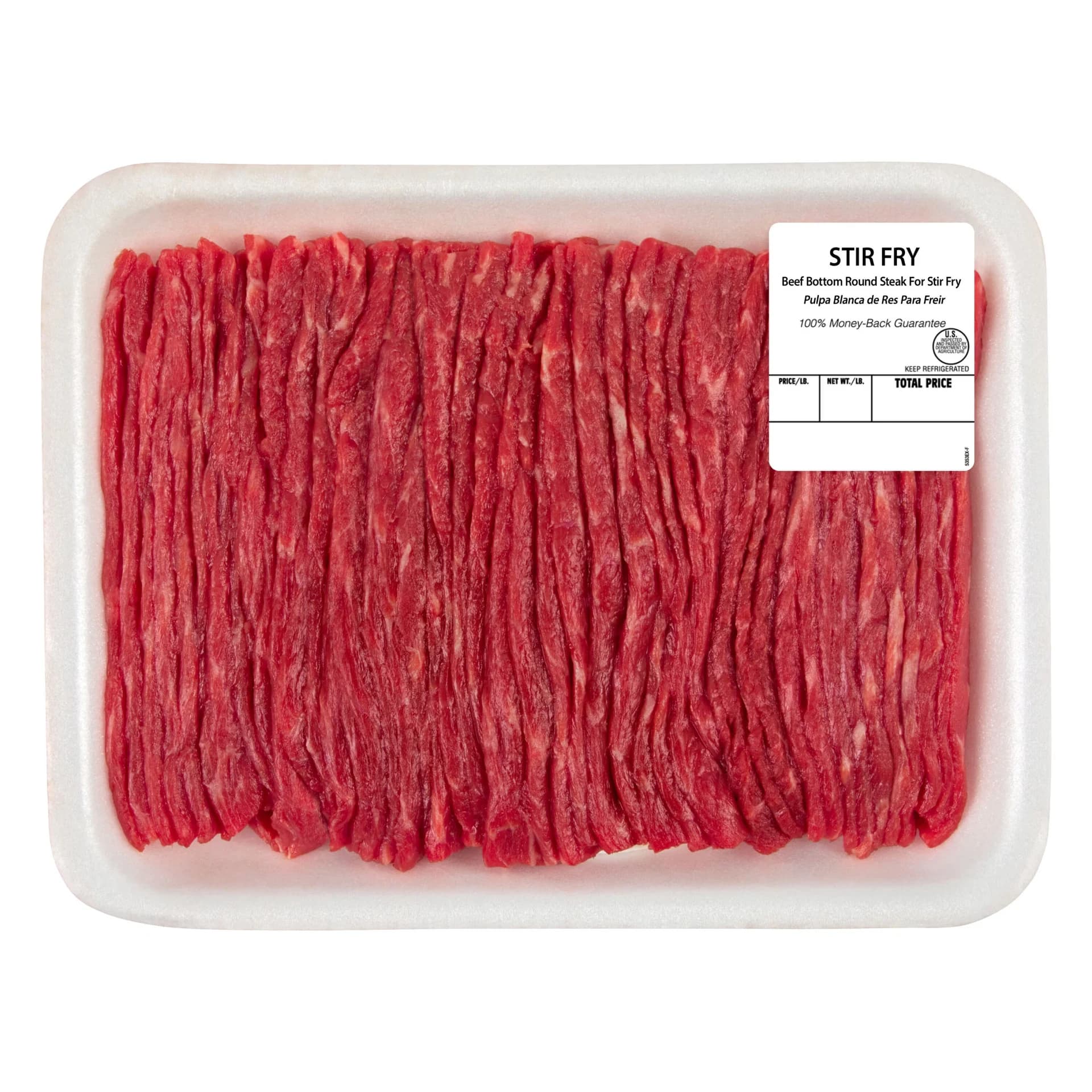Bottom Round Beef for Stir Fry,Tray, Fresh, 0.6 - 1.35 lb — product image 1