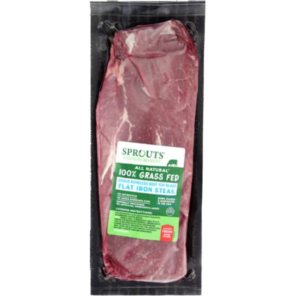 Sprouts 100% Angus Grass-Fed Beef Flat Iron Steak — product image 1