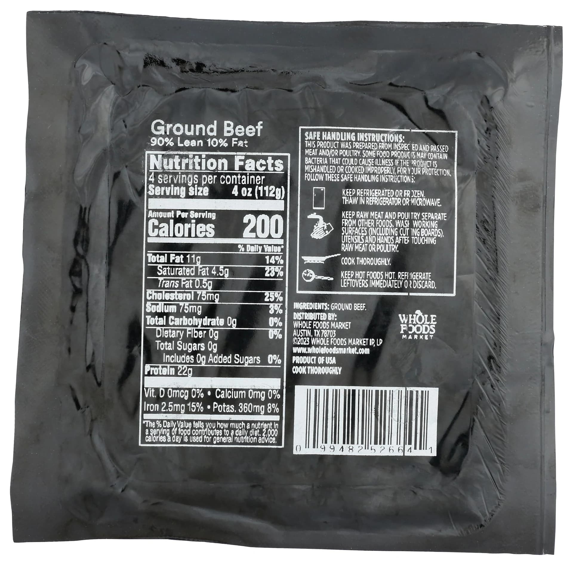 365 by Whole Foods Market Ground Beef 90% Lean/10% Fat, 16 OZ — product image 2