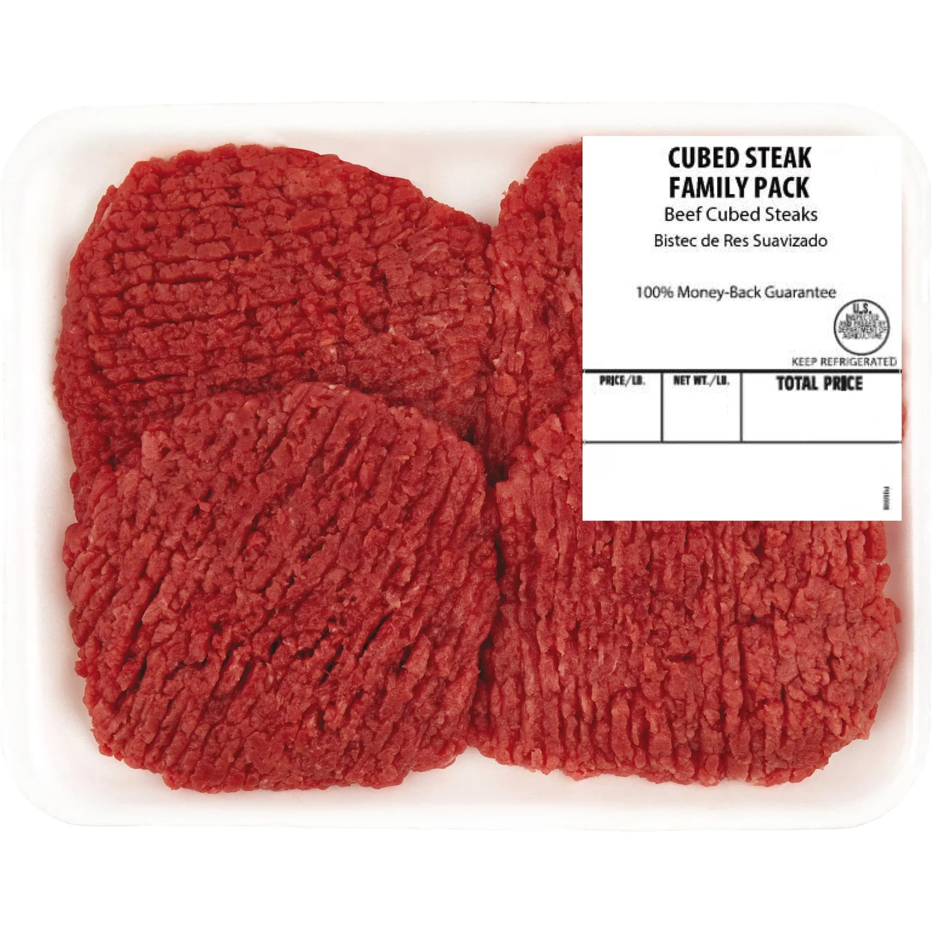 Beef Cubed Steak, Fresh, 4 count, 0.7 - 1.8 lb Tray — product image 1