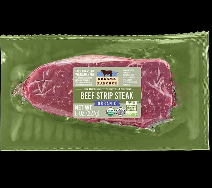 Organic Rancher, Organic Beef NY Strip Steak, 100% Grass Fed & Grass Finished, USDA Organic, Pasture Raised Free Range, G.A.P. Step 4, 8 oz — product image 3
