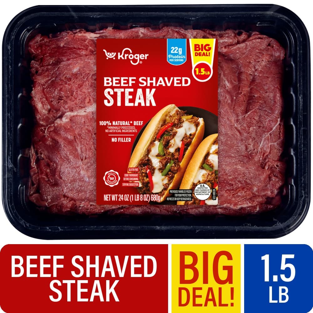 Kroger Beef Shaved Steak BIG DEAL, 24 oz — product image 2