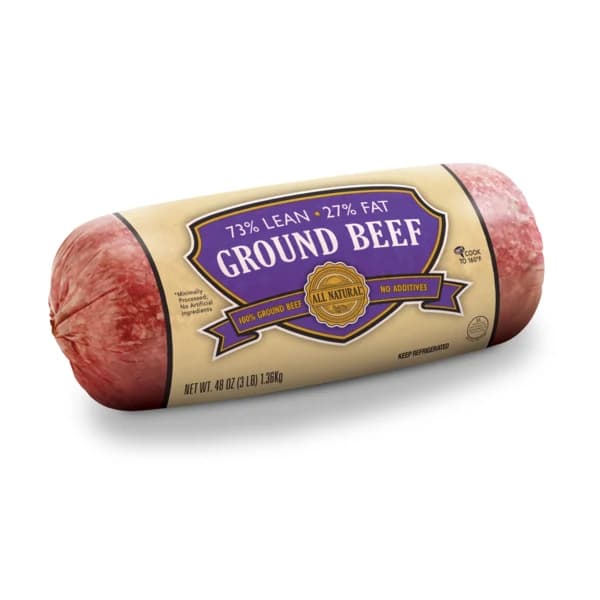 Ruler National Beef Ground Beef 73/27, 3 lb Roll — product image 1
