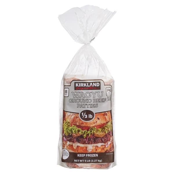 Kirkland Signature Wagyu Ground Beef Patties, 1/3 lbs, 15-count — product image 1
