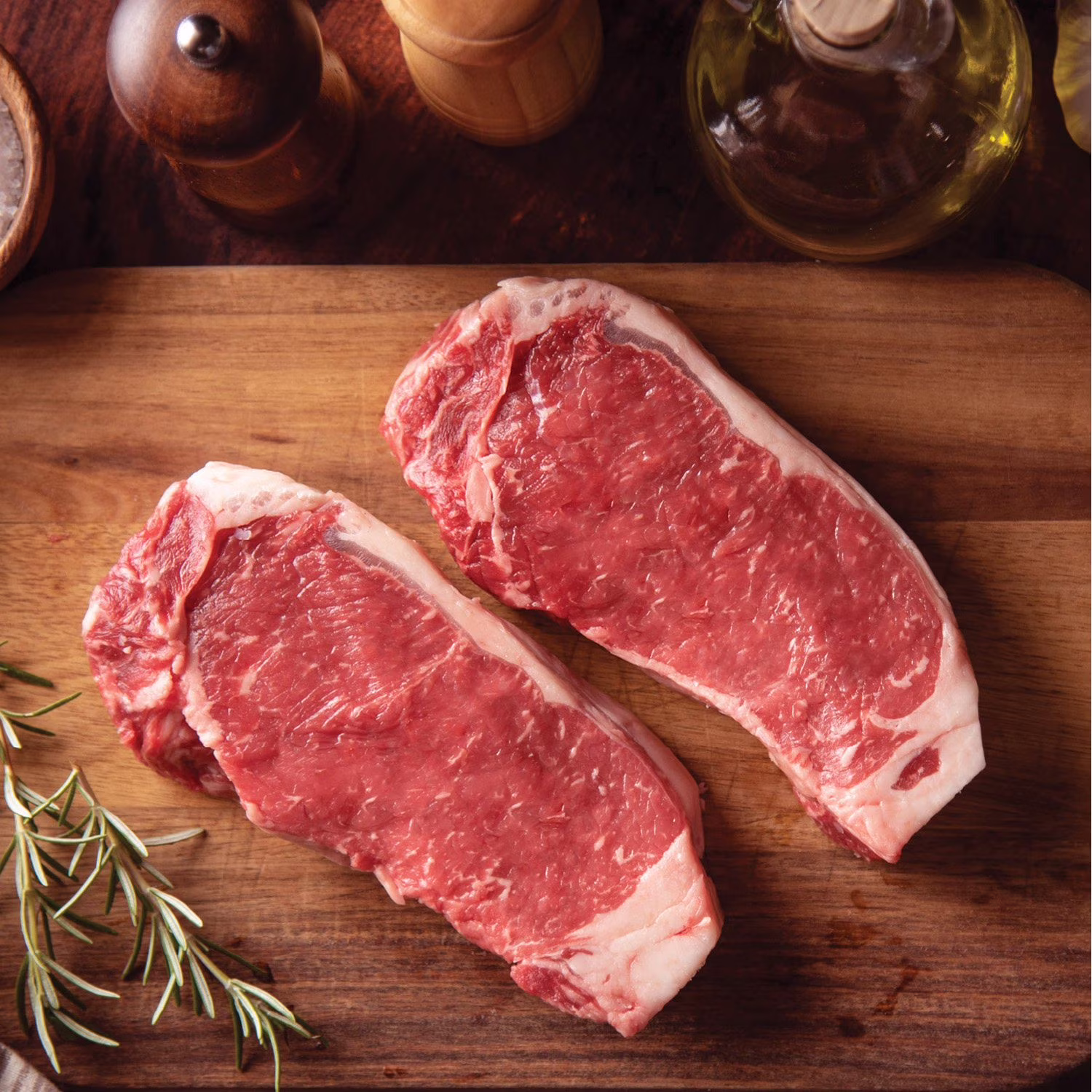 Grizzly Ridge Bison New York strip steaks, six 10-ounce steaks — product image 1