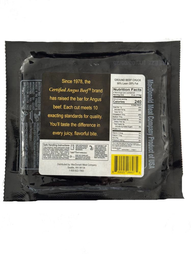 Certified Angus Beef 80% Lean Ground Beef Chuck — product image 2