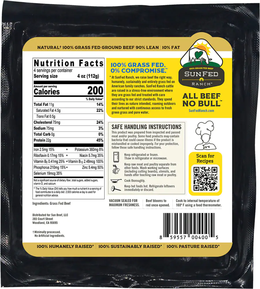 SunFed Ranch Natural 90/10 Ground Beef — product image 2