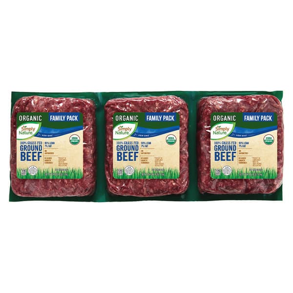 Simply Nature FP 93% Organic GF Ground Beef — product image 1