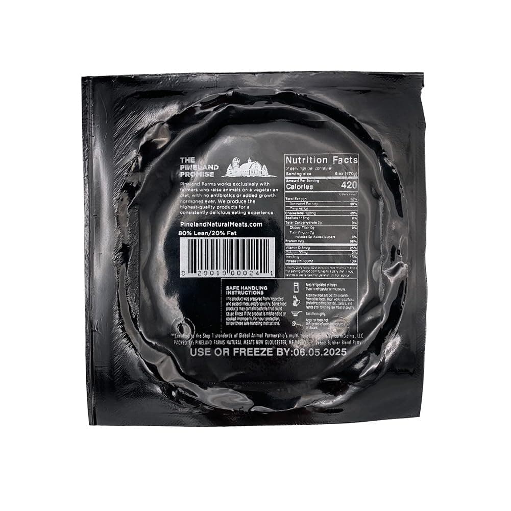 Pineland Farms Natural Meats, Beef Burger Chef Blend Tray Pack Step 1, 12 Ounce — product image 2
