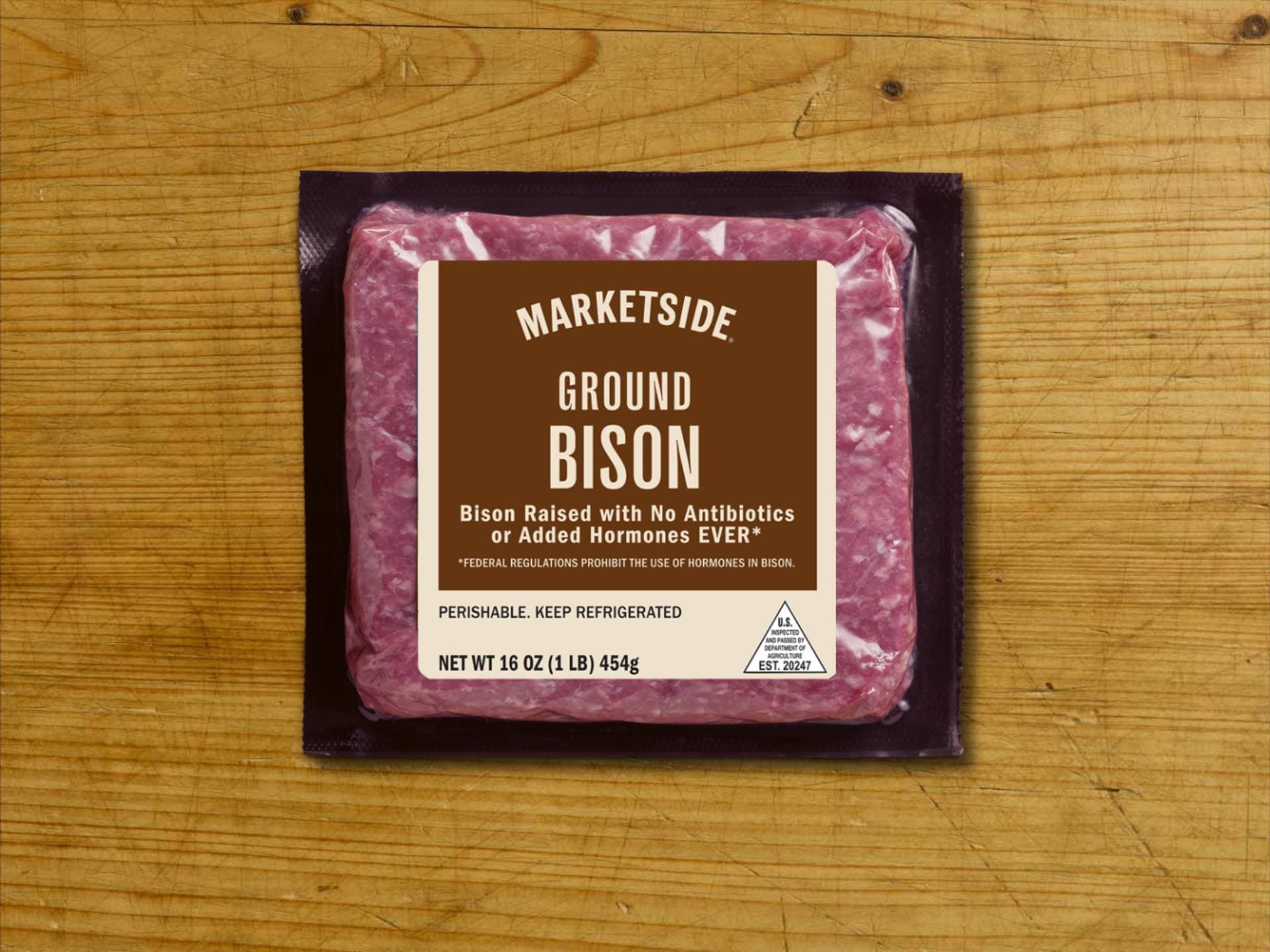 Marketside Ground Bison, 1 lb — product image 1