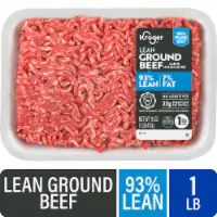 Kroger 93/7 Ground Beef Tray, 1 lb — product image 1