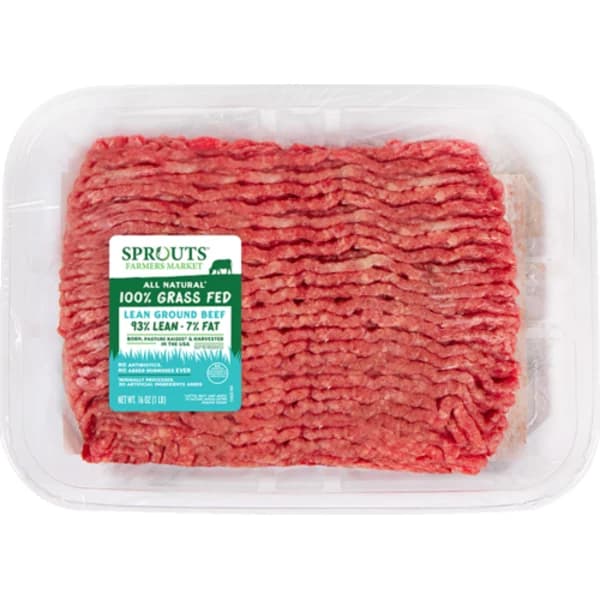 Sprouts Grass-Fed 93% Lean Fresh Ground Beef — product image 1