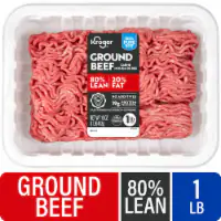 Kroger® 80/20 Ground Beef Tray 1 LB — product image 1