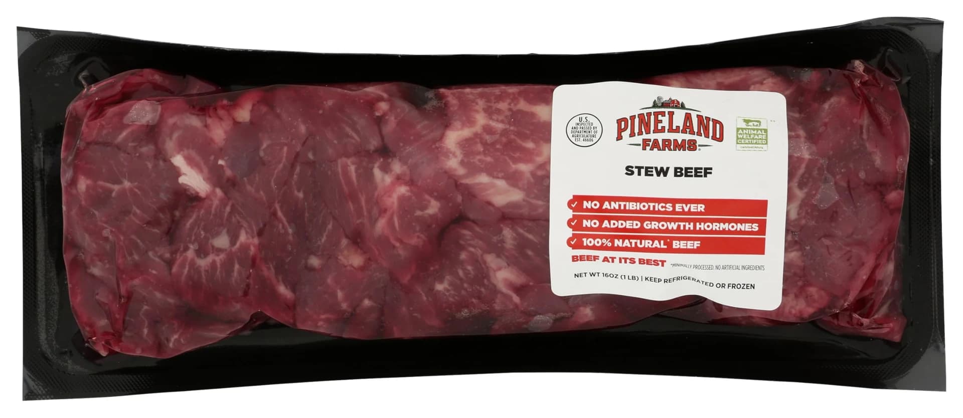 Pineland Farms Natural Meats, Beef Chuck Stew Step 1, 16 Ounce — product image 1