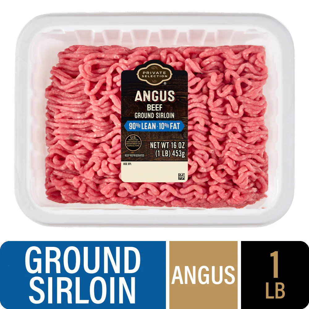 Private Selection 90/10 Angus Sirloin Ground Beef, 1 lb — product image 1