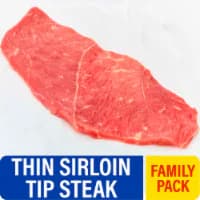 Choice Round Thin Cut Sirloin Tip Beef Steak Value Pack (5-6 per Pack) — product image 1