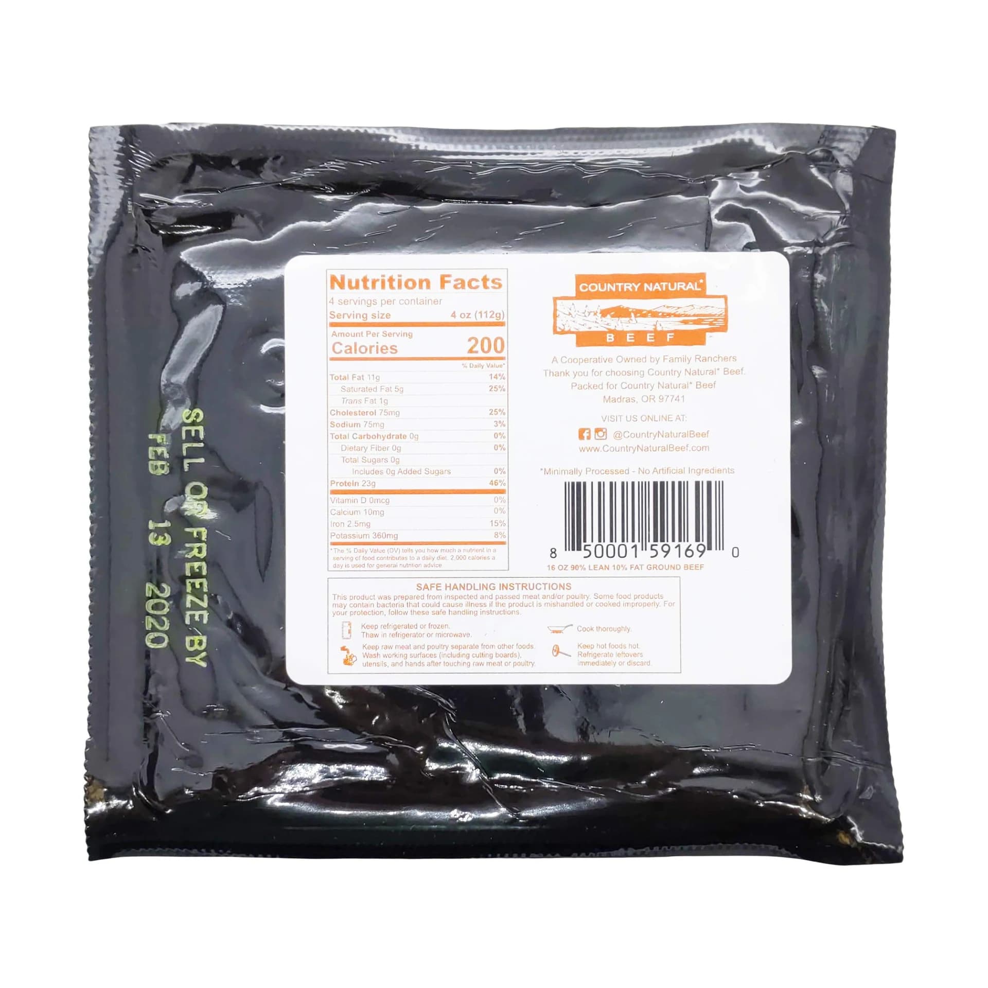 Country Natural Beef Ground Beef 90/10 Pasture Raised Step 4 16 oz — product image 3