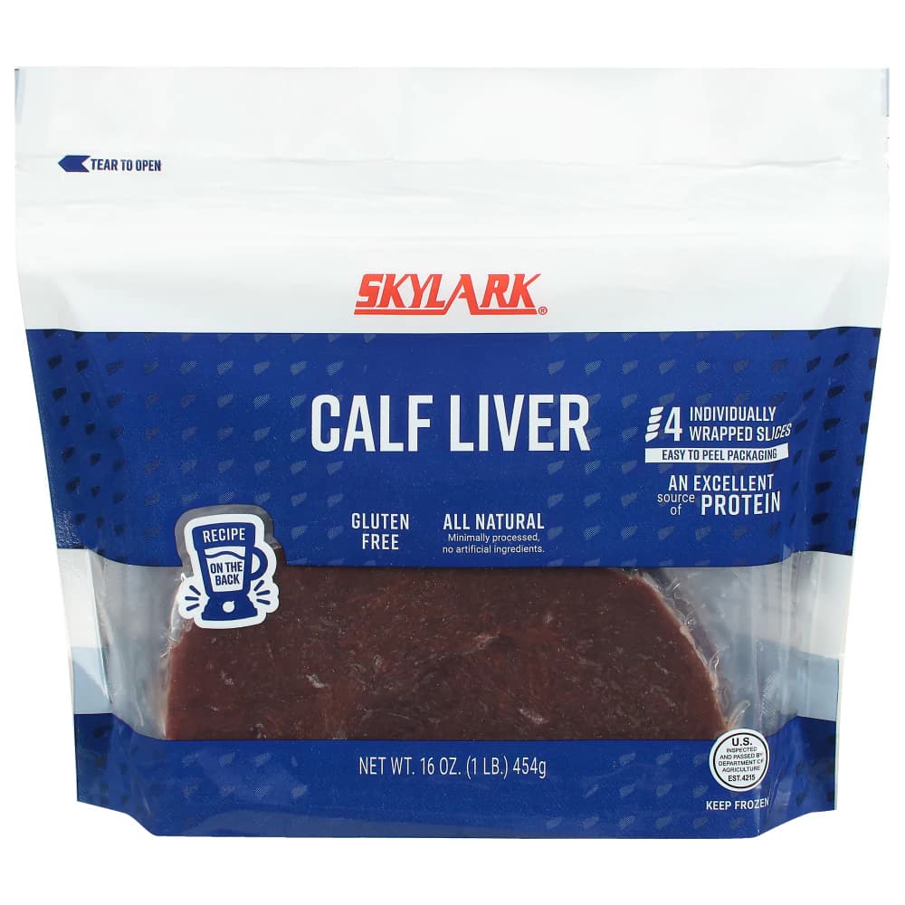 Skylark Calf Liver Slices 4 Count — product image 1