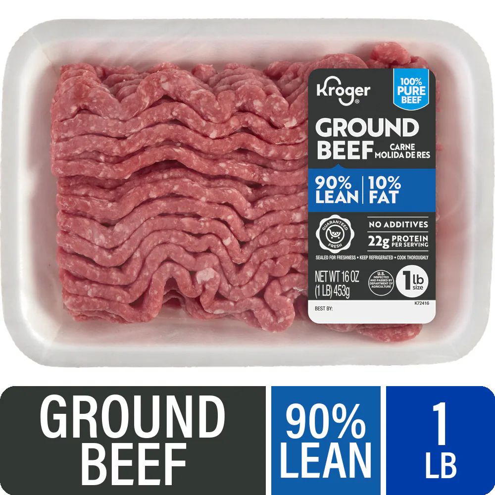 Kroger® 90/10 Ground Beef Tray 1 LB — product image 2