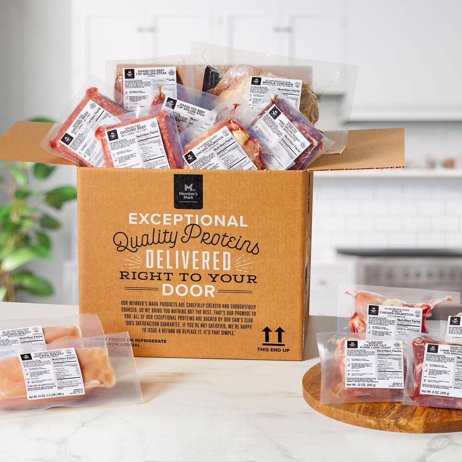 Member's Mark The Feast box — pictured grass-fed boneless lamb sirloin for brochette, 8 oz — product image 1