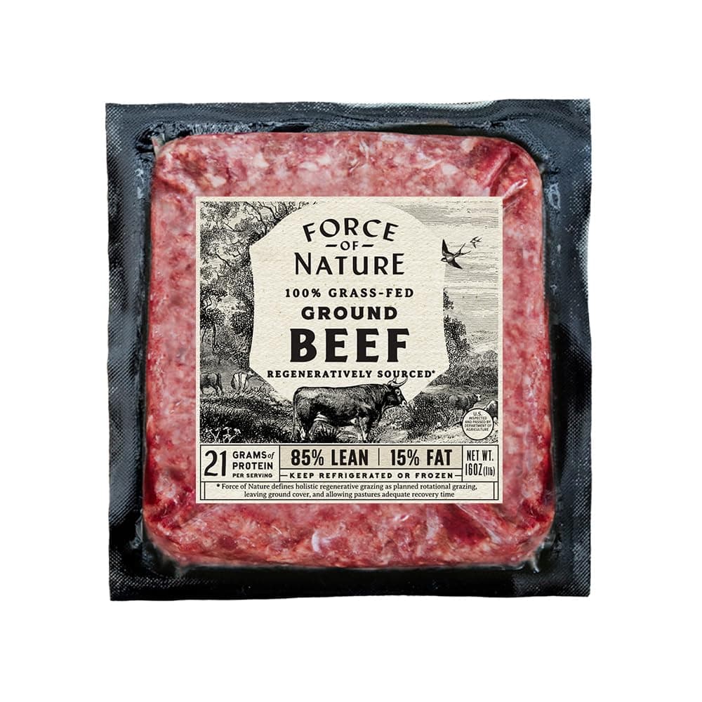 Force of Nature Meats Regenerative Ground Beef, 16 OZ — product image 1