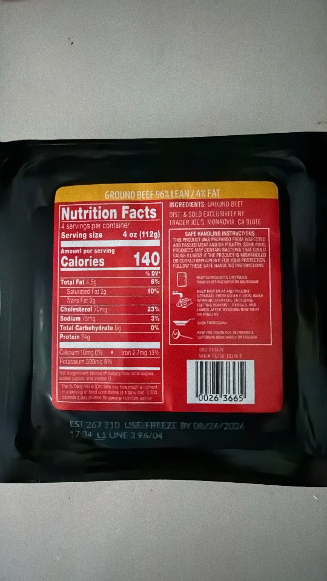 Extra Lean Ground Beef 96% Lean / 4% Fat — product image 1