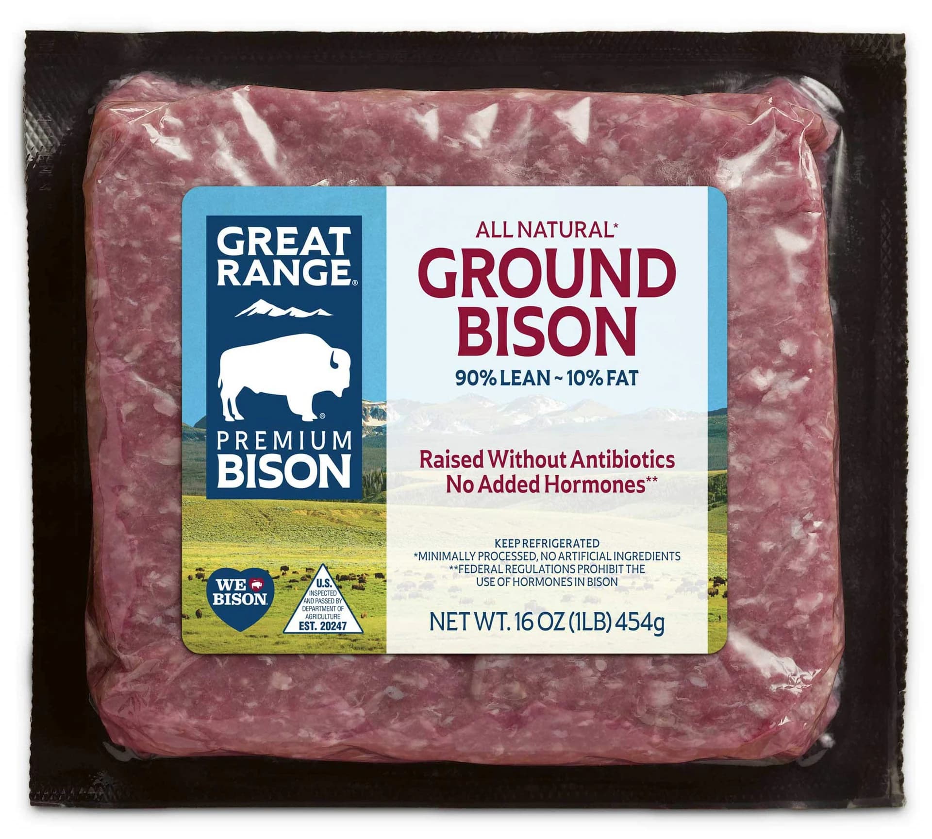 Great Range 90/10 Ground Bison, 16 oz — front product-family image
