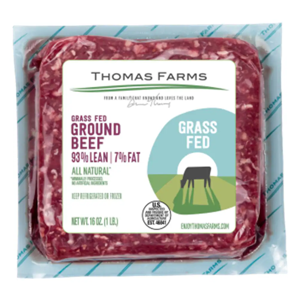 Thomas Farms Grass-Fed Ground Beef 93/7, 16 oz — product image 2
