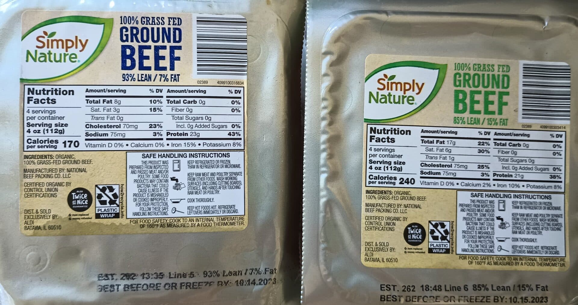 Simply Nature Organic Grass Fed 93/07 Ground Beef — product image 4