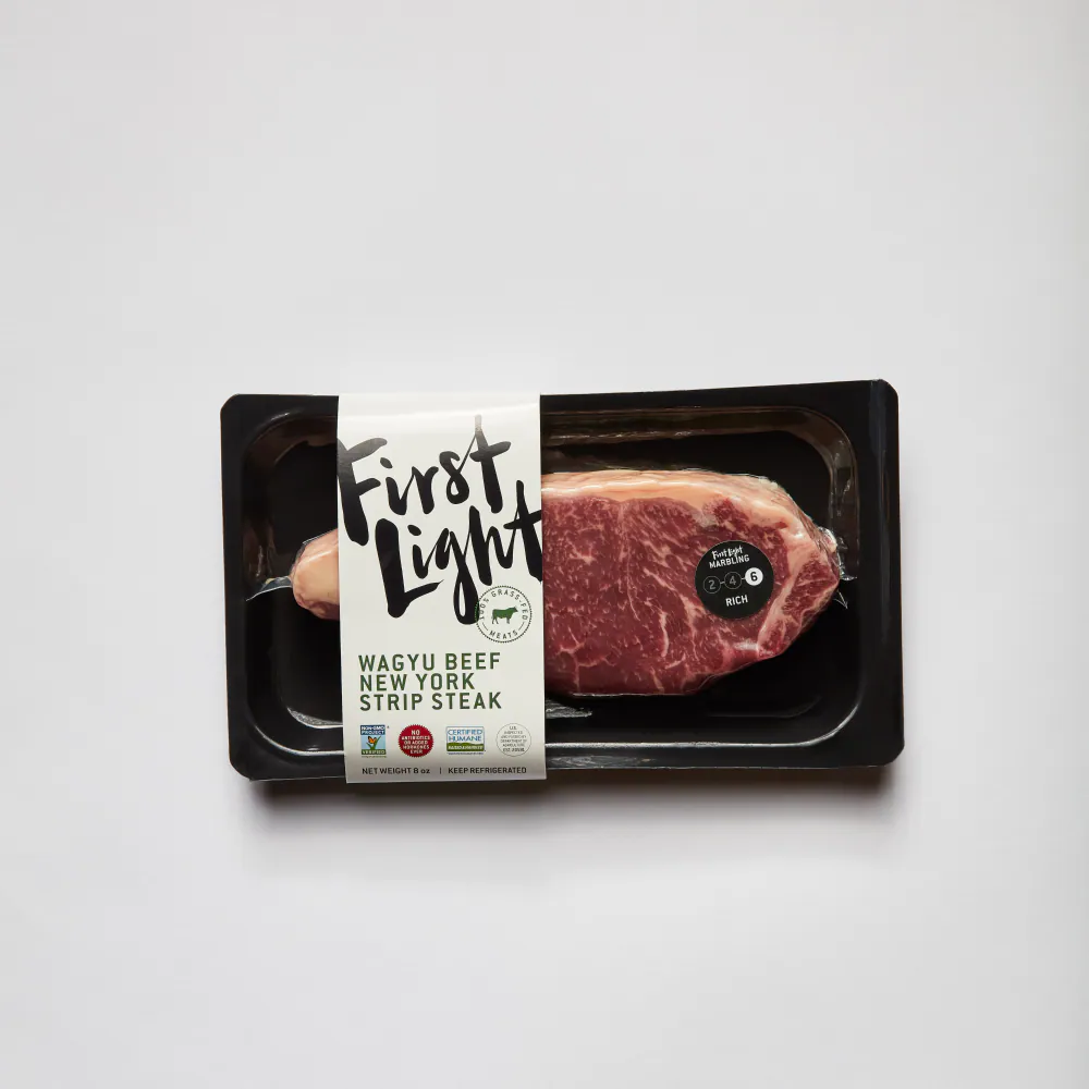 First Light Grass-Fed Wagyu New York Strip Steak, 8 oz — product image 2
