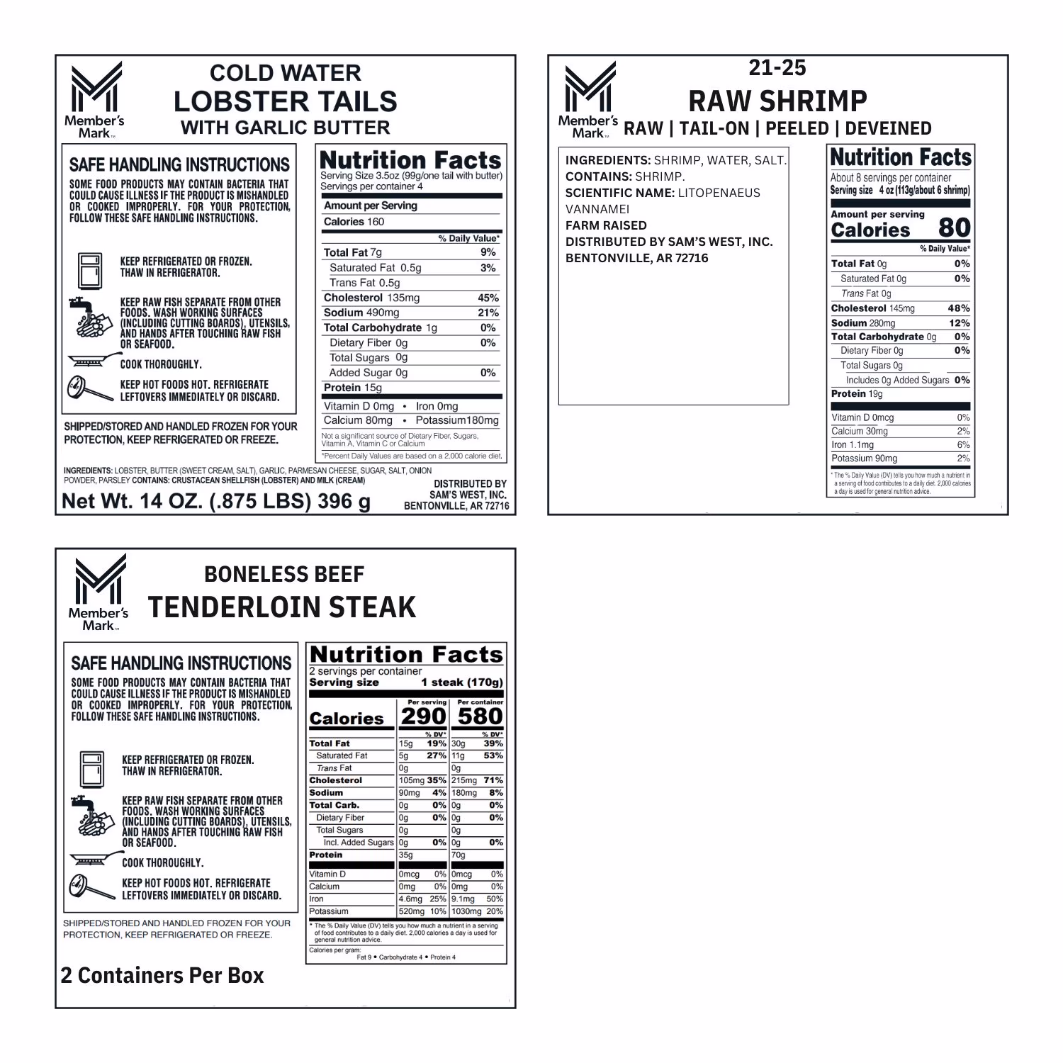 Member's Mark Surf and Turf Box — grass-fed beef tenderloin, 4 x 6 oz — product image 1