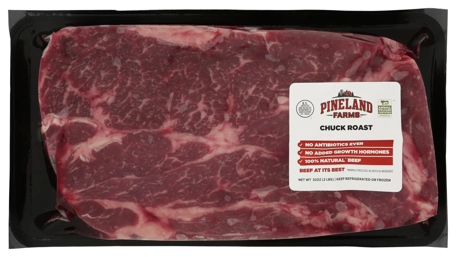 Pineland Farms Natural Meats, Beef Chuck Roast Step 1, 32 Ounce — product image 1