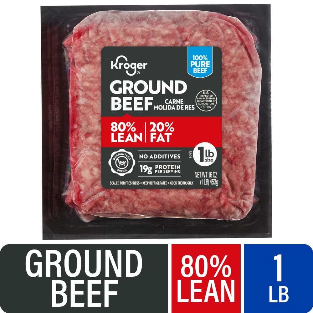 Kroger® 80/20 Ground Beef Pack 1 LB — product image 2