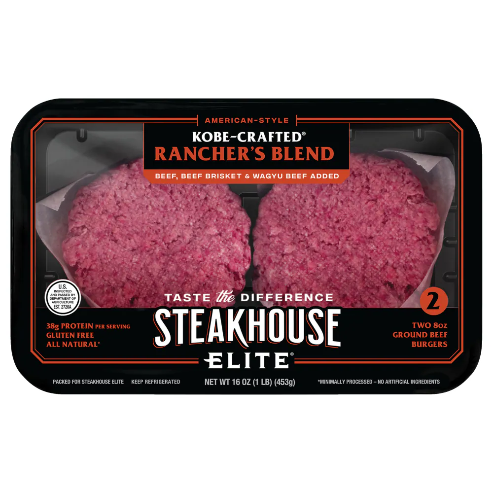 Steakhouse Elite Kobe-Crafted Rancher's Blend Ground Beef Burgers with Brisket — product image 2