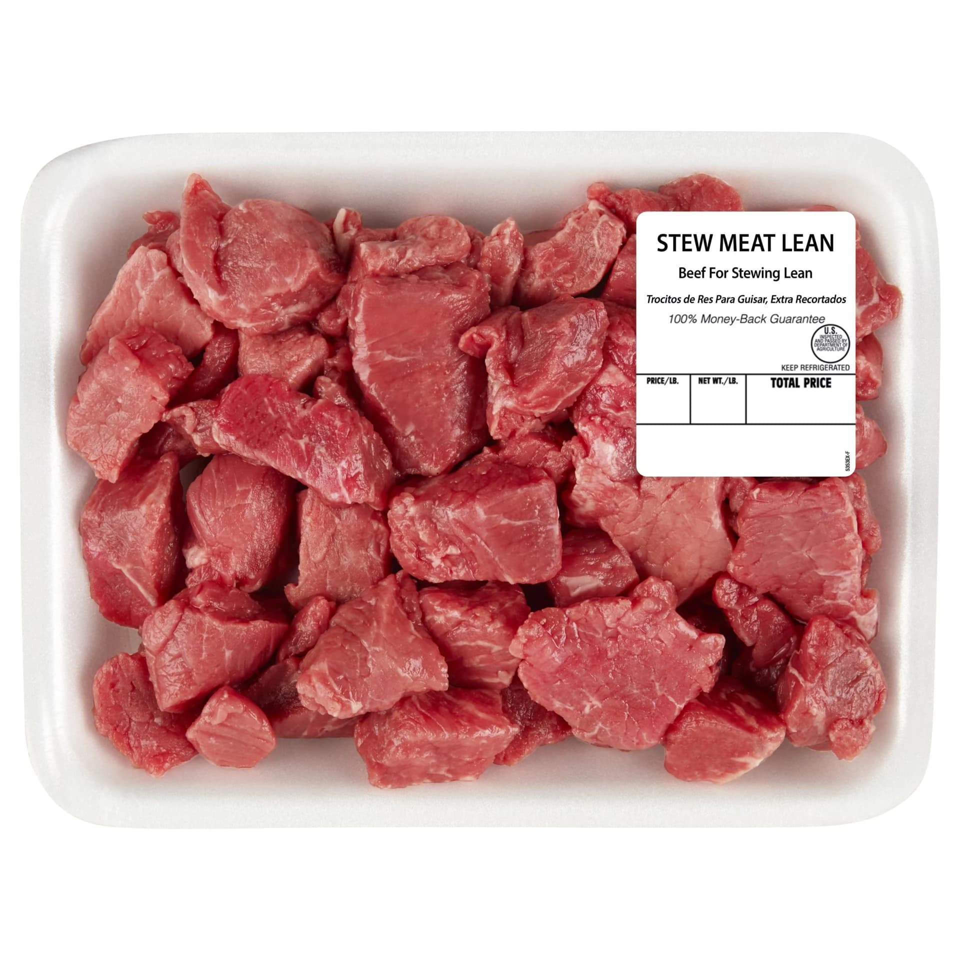 Lean Beef Stew Meat, Tray, Fresh, 0.75 - 1.25 lb — product image 1
